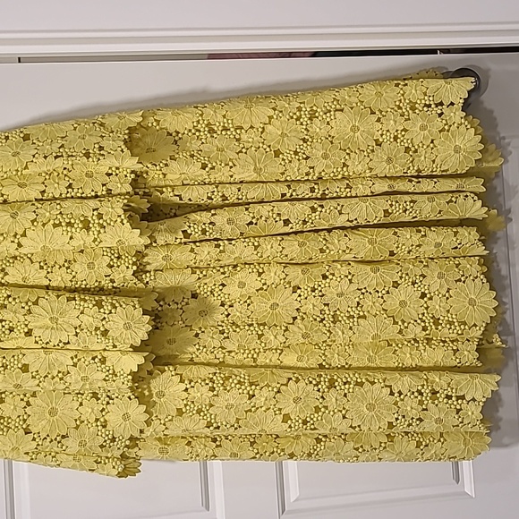 Anthropologie Yellow eyelet dress - Picture 3 of 8